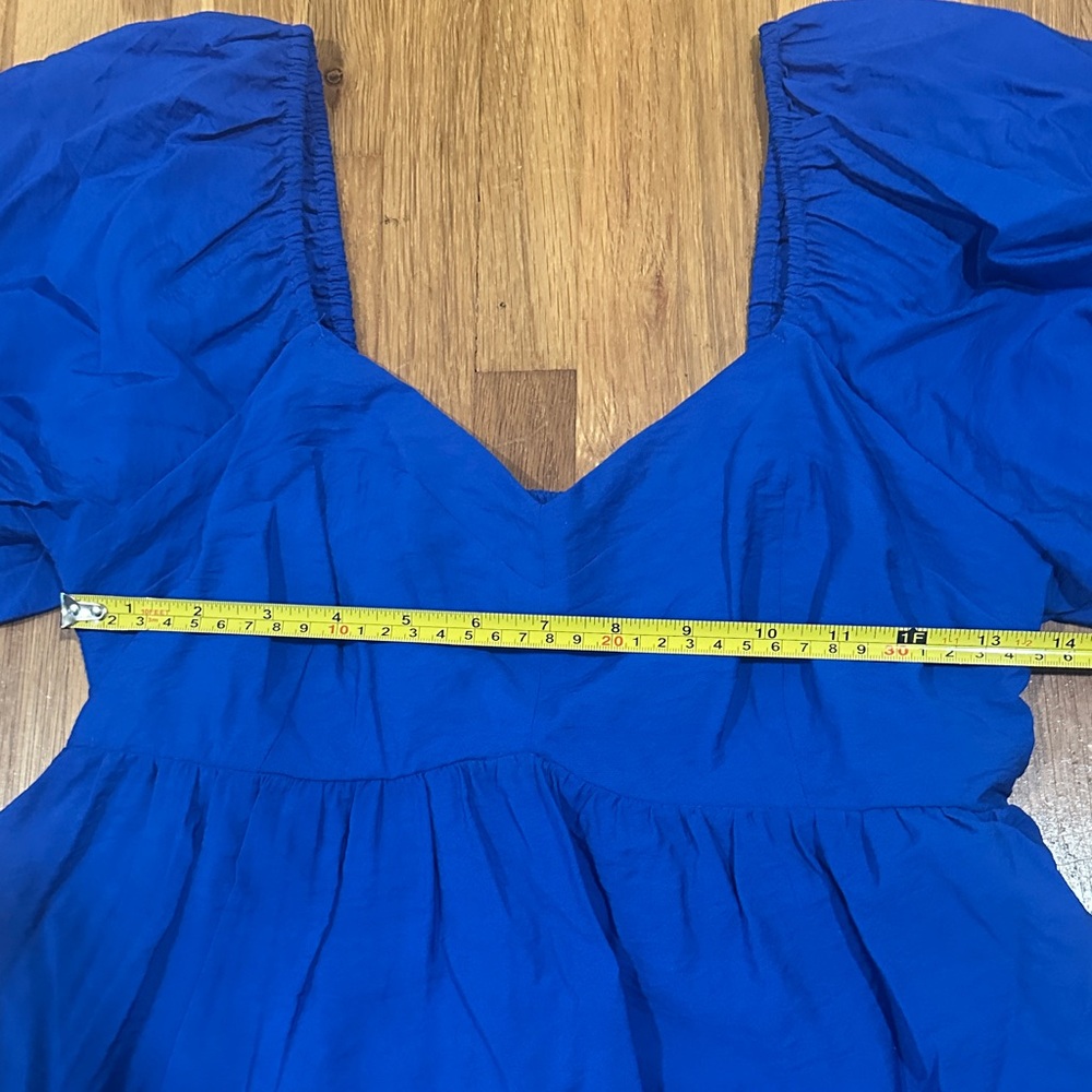 *last chance* Nine West | Women’s Elegant Blue Puff Sleeve Top - Picture 6 of 13
